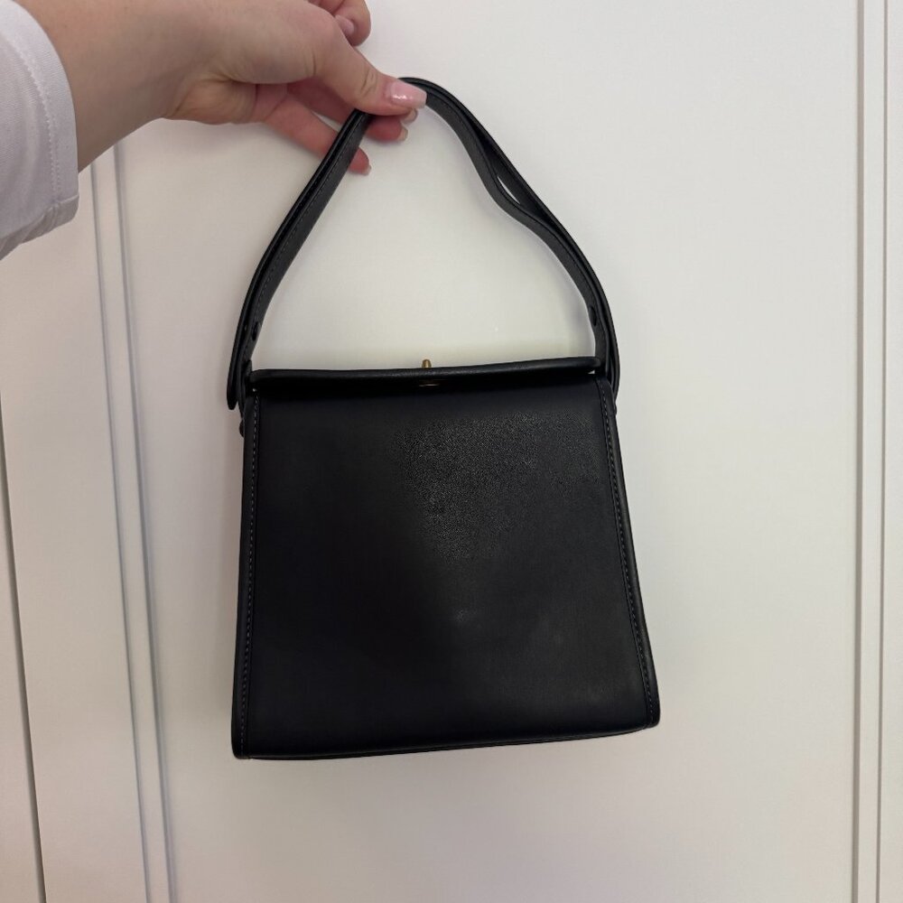 COACH | Black Turnlock Leather Shoulder Bag